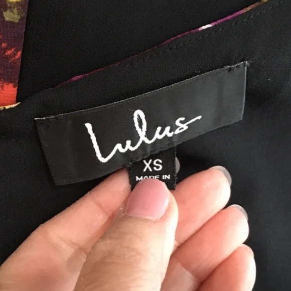 Lulus in love bloom floral hi low maxi dress black size XS - Picture 6 of 7